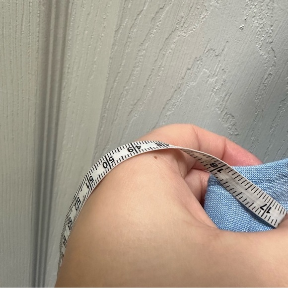 Lands end linen maxi dress Elegant Blue Sleeveless Dress 8 long - Picture 7 of 7